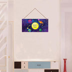 Personalized Sign Outer Space Room Décor Kids Room Decor, Sun Earth Theme Little Man Cave Wall Art Decor for Nursery, Solar System Nursery Door Decor for Toddler Baby Boys Room