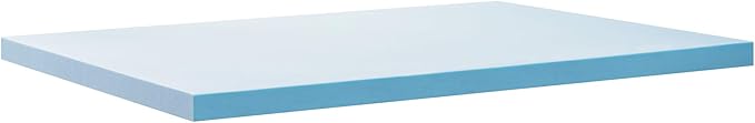 ZINUS 3 Inch Green Tea Cooling Gel Memory Foam Mattress Topper, Smaller, More Convenient WonderBox Packaging, Cooling Gel Foam, CertiPUR-US Certified, Queen