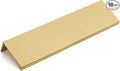 goldenwarm 10 Pack Gold Finger Edge Pulls Drawer Finger Pulls Champagne Gold Kitchen Hardware Handles Bedroom Dresser Drawers,5in Hole Center