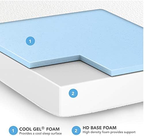 Cool Gel 6 Inch Full Size Mattress Memory Foam Medium Firm, Gel Memory Foam Mattress Full Matress Cooling, Made in the USA, 6" Depth with Pressure Relief, CertiPUR-US Certified No Fiberglass, Bed