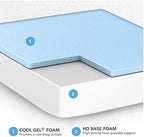 Cool Gel 6 Inch Full Size Mattress Memory Foam Medium Firm, Gel Memory Foam Mattress Full Matress Cooling, Made in the USA, 6" Depth with Pressure Relief, CertiPUR-US Certified No Fiberglass, Bed
