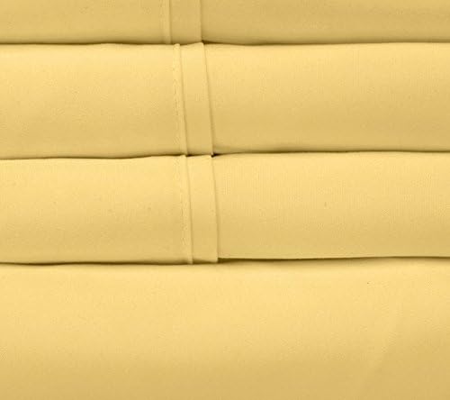 Twin XL Size Bed Sheets - 4 Piece 1500 Supreme Collection Fine Brushed Microfiber Deep Pocket Twin X-Large Sheet Set Bedding - 1 EXTRA PILLOW CASES, GREAT VALUE, Twin XL, Yellow