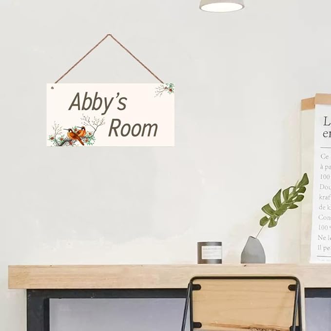 Personalized Sign Birds Flowers Wall Decor Beautiful Decoration for Home Kitchen Bar Garage Vintage Retro Poster Plaque Decor for Kids Room Nursery Wall Decorations Stuff