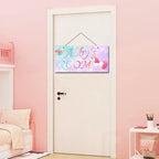 Personalized Signs Unicorn Sign, Unicorn Canvas Wall Art for Teen Girls Room Boys Bedroom Nursery, Cute Dreamworld Kids Room Birthday Party, Bathroom, Playroom