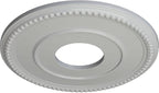 12 1/2"OD x 3 7/8"ID x 3/4"P Bradford Ceiling Medallion (Fits Canopies up to 6 5/8"), Hand-Painted Frost