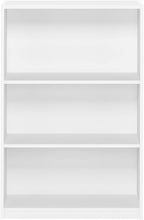 Furinno JAYA Book Shelf, 3-Tier Bookshelf, Bookcase with Adjustable Shelves, 9.5 x 24.5 x 40.3, for Living Room, Bedroom, Home Office, White