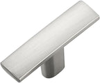 1 Pack Silver Cabinet Knobs - Curved Cabinet Pulls Brushed Nickel Knobs for Kitchen Drawer Solid Dresser Hardware 1-3/4in Length Single Hole