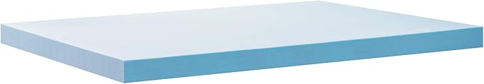 ZINUS 4 Inch Green Tea Cooling Gel Memory Foam Mattress Topper, Smaller, More Convenient WonderBox Packaging, Cooling Gel Foam, Pressure-Relieving Design, CertiPUR-US Certified, Queen
