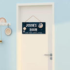 Personalized Signs Astronaut Sign For Boys Room Wall Art Decoration Exquisite Decorative Signs Custom Name for Kids Room Wall Art Decor Outer Space Theme Decor Nursery Decor For Little Man Cave