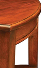 Shield Solid Wood Tiered End Table with Shelves, Glazed Auburn Brown, Perfect for Living Rooms, Bedrooms, and Small Spaces – Leick Home, 9009