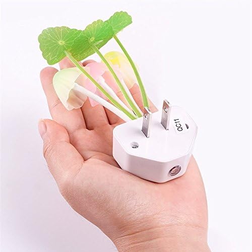 Smart Dusk to Dawn Sensor Led Night Light, 0.6W Multi-Color Changing Plug-in Mushroom Dream Bed Nightlight, Funny Energy Efficient Wall Lamp Flower Novelty Gifts for Nursery, Baby, Kids, Adults