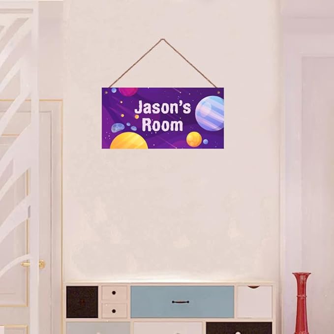 Personalized Sign Galaxy Decor For Boys Room, Stars Themed Bedroom Decor, Outer Space Room Decor, Universe Decorations For Kids Room Nursery Little Man Cave