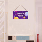 Personalized Sign Galaxy Decor For Boys Room, Stars Themed Bedroom Decor, Outer Space Room Decor, Universe Decorations For Kids Room Nursery Little Man Cave