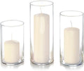 yummi Set of 12 Slim Pillars and Cylinder Vases - Ivory
