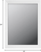 Amazon Basics Rectangular Wall Mount Mirror 16" x 20" - Standard Trim, Nickel