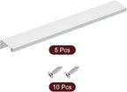 uxcell Cabinet Finger Edge Pull, 5pcs 250mm / 9.84" Aluminum Alloy Back Mount Hidden Cabinet Pulls Concealed Handle for Home Kitchen Drawer Cabinet, Silver