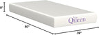 NapQueen 8 Inch Twin-XL Size Mattress, Bamboo Charcoal Memory Foam Mattress, Bed in a Box, White