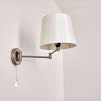 Ceiling Fan Pull Chain,Ceiling Fan Cords Ceiling Fan Chain Pulls with 2PCS 12inch Beaded Ball Extension Chains for Celing Fan Light and Wall Lamps, Cabinet Light (Light Bulb and Fan Shape), White