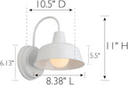 Design House Mason 1-Light Indoor/Outdoor Wall Light with Metal Shade, Dimmable, Wet Rated for Porch, Patio, and Garage, 579359