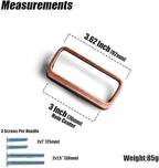 Goo-Ki Antique Copper Cabinet pulls with 3''(76mm) Hole Center,Modern Zinc Alloy Finger Pulls for Drawer,Wardrobe,Cupboard,6 Pack