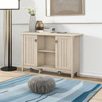 Bush Furniture Salinas Accent Storage Cabinet with Doors and Shelves, Farmhouse Cabinet Buffets & Sideboards