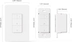 TREATLIFE Smart Ceiling Fan Control and Dimmer Light Switch, 2.4GHz WiFi Only, Neutral Wire Required, Single Pole Fan & Light Switch Combo, Works with Alexa, Google Home & SmartThings, Remote Control