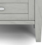 SIMPLIHOME Warm Shaker SOLID WOOD 20 Inch Wide Rectangle Transitional End Side Table in Fog Grey, For the Living Room and Bedroom