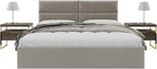 Vänt Upholstered Wall Panels - King/Cal King Size Wall Mounted Velvet Headboards - Velvet Sand Storm - Twin/King - Set of 4 Panels (Each Individual Panel 39"x11.5")