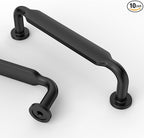 Asidrama 10 Pack 3 Inch(76mm) Matte Black Kitchen Cabinet Handles, Cabinet Pulls Kitchen Cabinet Hardware for Cupboard Drawer Pulls