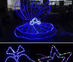 50ft 360 LED Waterproof Rope Lights, 110V Connectable Indoor Outdoor Blue Rope Lights for Outside, Deck, Patio, Pool, Camping, Bedroom Decor, Landscape Lighting and More (Blue)