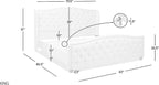 Jennifer Taylor Home Fontana Wingback Upholstered Platform Bed Frame