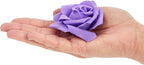 Juvale 100-Pack Purple Faux Flowers for Wedding Decor - 3-in Stemless Artificial Roses - Reusable Plastic Heads for Centerpiece Table Decorations & Crafts