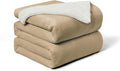 Walensee Sherpa Fleece Blanket (Throw Size 50”x60” Camel) Plush Throw Fuzzy Super Soft Reversible Microfiber Flannel Blankets for Couch, Bed, Sofa Ultra Luxurious Warm and Cozy for All Seasons