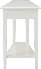 Leick Home Haven Ridge Wedge End Table, Tapered Side Table, Farmhouse White, 214395