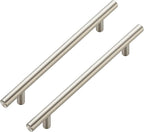 JOY DECOR 45 Pack Cabinet Handles, Brushed Nickel Cabinet Pulls, 6-1/4 in Hole Center Kitchen Cabinet Handles, Stainless Steel T Bar Handles for Dresser Drawers