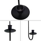 Wall Candle Holder Set of 4, Modern Candle Sconces Wall Mount Metal Holders Hanging Candle Pillar Holder for Living Room, Wedding, Farmhouse, Fireplace, Matte Black