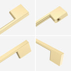 10 Pack Brushed Gold Cabinet Pulls 6.25 Inch Handles for Kitchen Cabinets, Brass Dresser Pulls, Hardware
