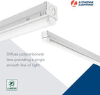 Lithonia Lighting 2ft Light Fixture, LED Strip Light, 120V, 4000K Cool White Light, 2-Foot, 1-Light, White (MNSL L23 1LL 120V 40K 80CRI M6)