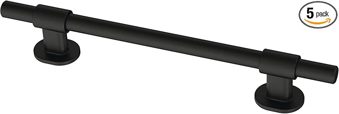 Franklin Brass Adjusta-Pull (5-Pack) Adjustable Drawer Pulls | Fits 1-3/8 to 6-5/16 Inch Hole Centers | Matte Black Cabinet Handles| Francisco P44365-FB-B