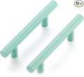 Ravinte 12 Pack | 5 Inch Cabinet Pulls Green Stainless Steel Kitchen Drawer Pulls Cabinet Handles 5 InchLength, 3 Inch Hole Center