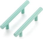 Ravinte 45 Pack | 5 Inch Cabinet Pulls Green Stainless Steel Kitchen Drawer Pulls Cabinet Handles 5 InchLength, 3 Inch Hole Center