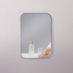10Pcs Table Desk Vanity Makeup Mirror, 8-Inch Simple Portable Travel Mirror with Stand, Standing and Wall Hanging Dual-use Purple
