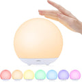 Night Light for Kids, USB Rechargeable Beside Lamp with Dimmable,Warm Light,7 Colors Changing,Touch Control, 0.5/1Hour Timer for Nursery, Baby,Bedroom,Camping
