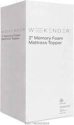 WEEKENDER Mattress Topper, Twin XL, 2 Inch, Ventilated Memory Foam - Ventilated Design - Relieves Pressure