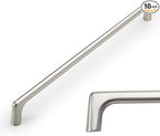 Amerdeco 10 Pack Brushed Satin Nickel Cabinet Pulls 10 Inch(256MM) Hole Centers Kitchen Cabinet Handles Hardware Kitchen Handles for Cabinets Cupboard Handles Drawer Pulls ZH0041