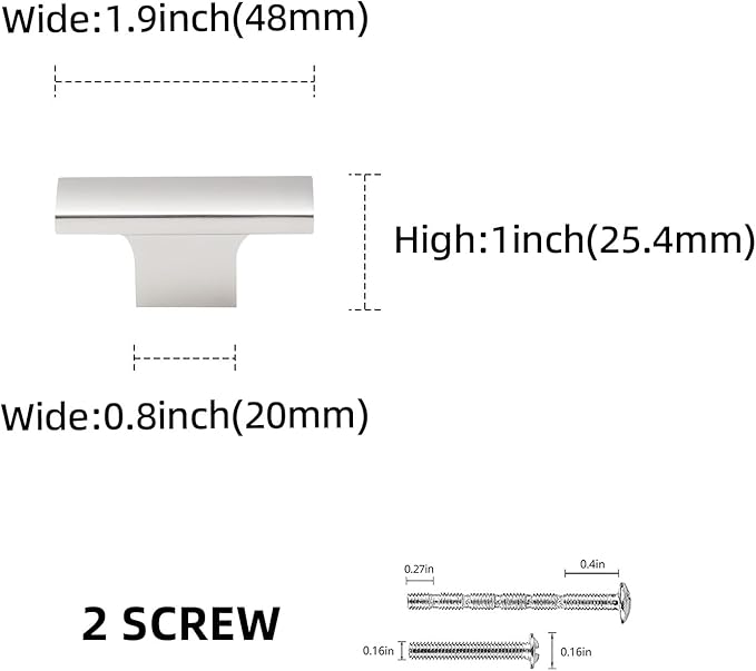 10 Pack Brushed Satin Nickel Cabinet Knobs Silver Drawer Knobs Solid Kitchen Hardware