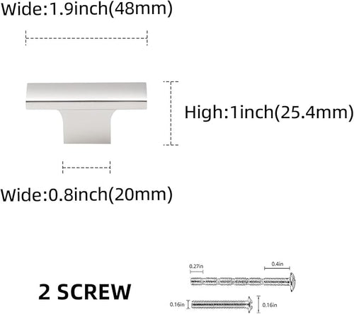 10 Pack Brushed Satin Nickel Cabinet Knobs Silver Drawer Knobs Solid Kitchen Hardware