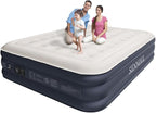 Air Mattress Queen with Built in Pump - 2 Mins Quick Self Inflatable,16"/650lbs Max Blow Up Bed, All Night Stability No Lost Air，No Peculiar Smell for Camping,Home,Guests & Portable Travel