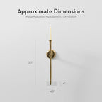 Aspar Wall Sconce, Modern Candle Holder with Elegant Hook Design, Versatile Decorative Lighting for Indoor Wall Decor and Ambiance Setting, Gold (Candle Not Included)