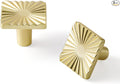 2 Pack Gold Cabinet Knobs Square Brushed Brass Drawer Pulls Bathroom Dresser Handles Hardware Zinc Alloy